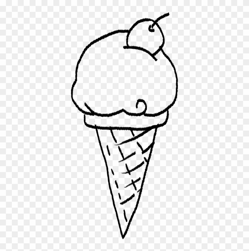 Icecream Cone Drawing At Getdrawings - Sketch Of Ice Cream #994684