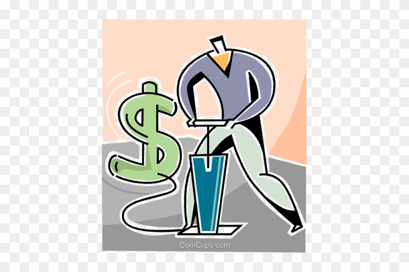 Man Inflating Dollar Sign Royalty Free Vector Clip - Man Inflating Dollar Sign Royalty Free Vector Clip #994687