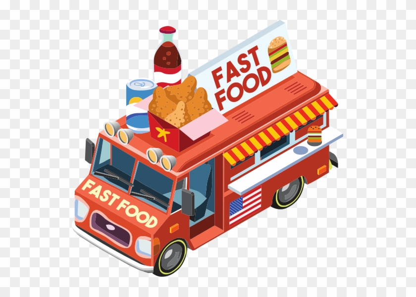 Fast Food Truck Orange Icon - Icon #994718