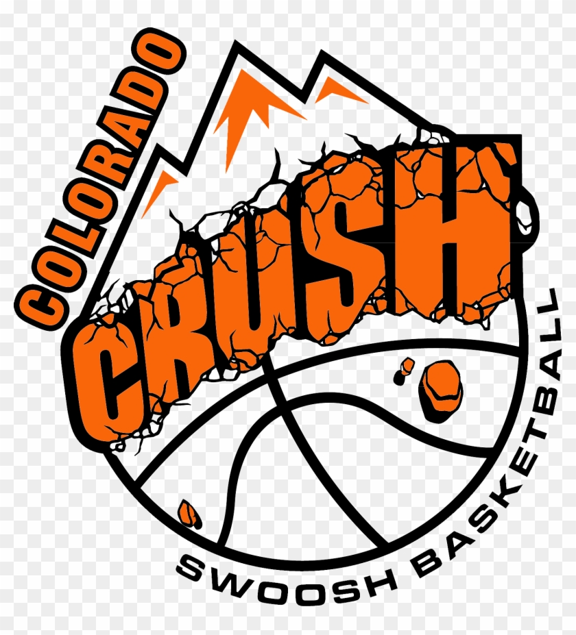 Colorado Crush Swoosh - Orange Crush Basketball Logo #994800