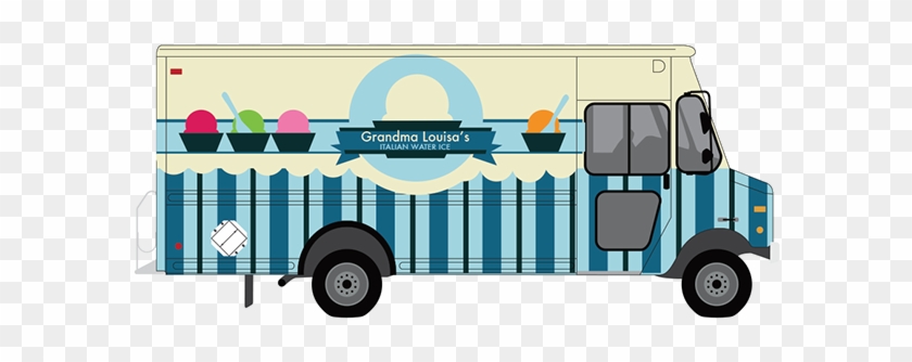 Grandma Louisas Italian Water Ice Food Truck - Food Truck Graphic Png #994866