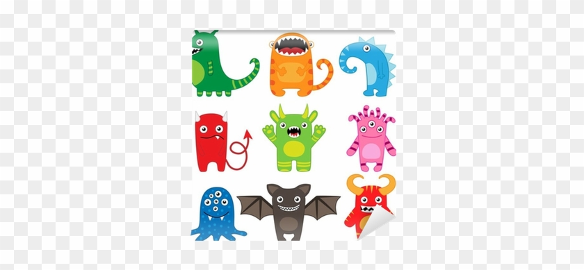Set Of Different Cute Funny Cartoon Monsters Wall Mural - Melissa & Doug Mini Monsters Jigsaw Puzzle - 30 #995149