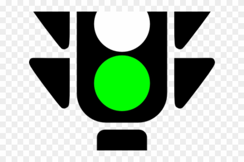 Lamp Clipart Green - Green Traffic Light Icon #995367