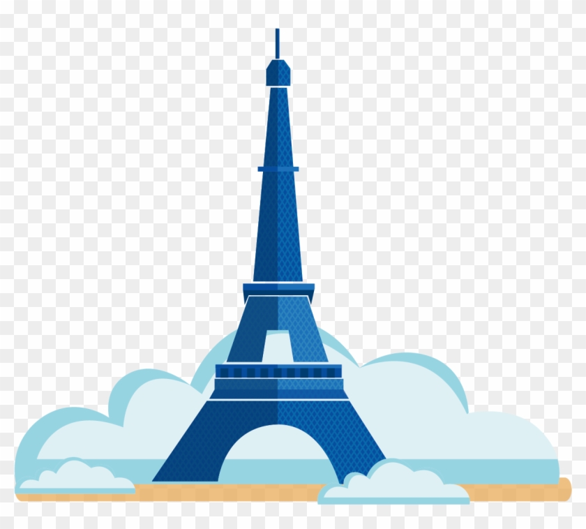 Eiffel Tower Silhouette Tourist Attraction - Azure #995443