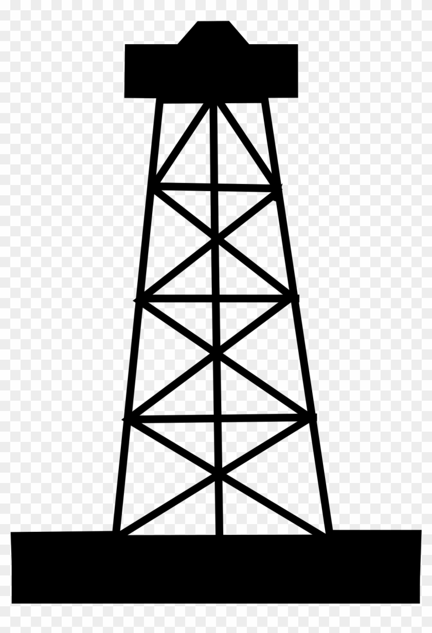 Oil Rig Clipart Outline - Oil Well Clipart #995450