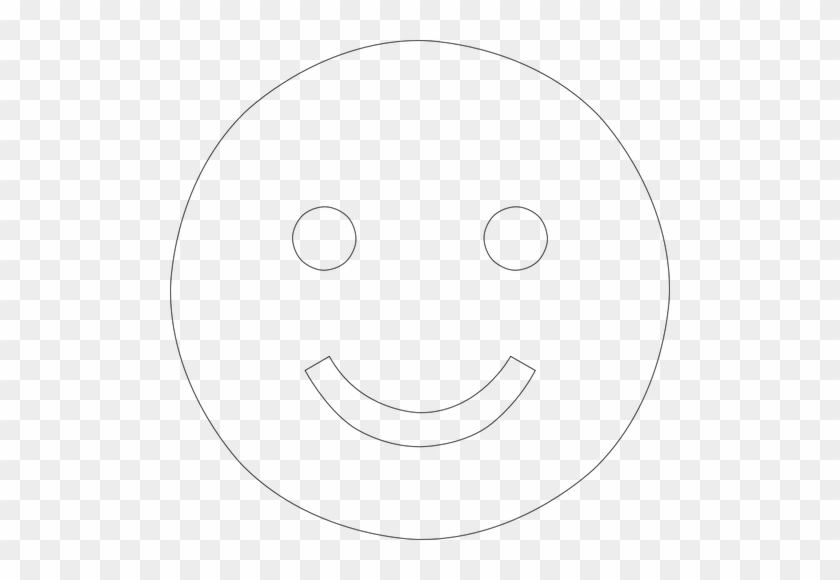 Vector Clip Art Of Blank Round Smile Face - Circle Face Clip Art Black And White #995849