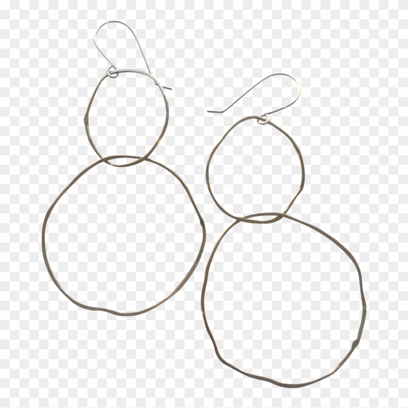Perfectly Imperfect Intertwined Double Circle Earrings - Line Art #996013