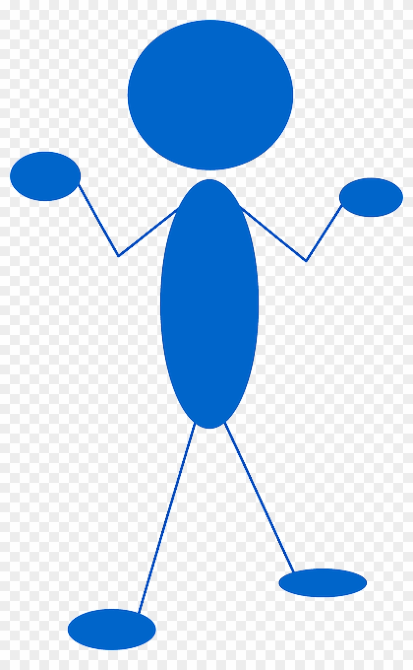 Male Stick Figure - Point To Head Clip Art #996016