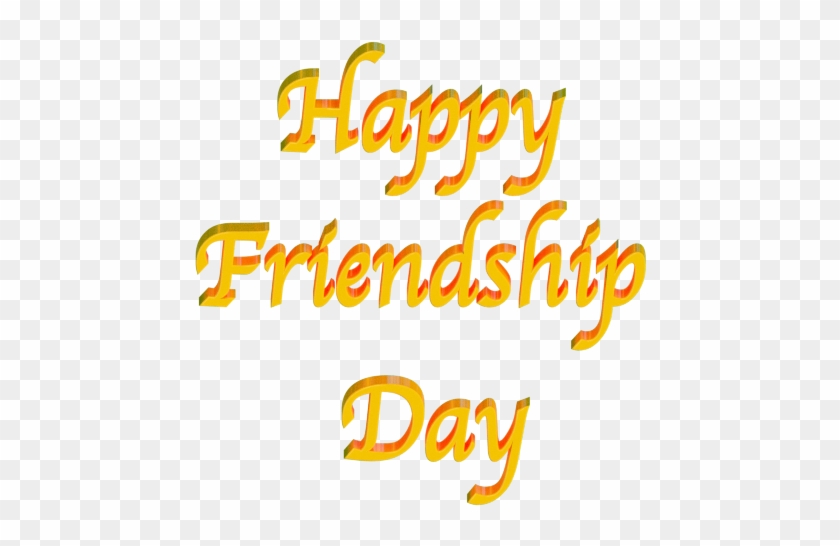 Shiny Yellow Orange 3d Text Clip-art Text Happy Friendship - Friendship Mugs #996200