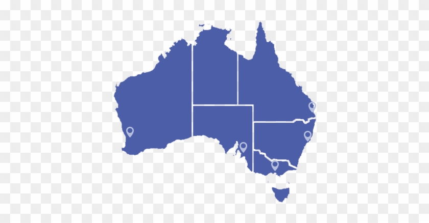 Track & Trace - Australia Map States Blue #996286