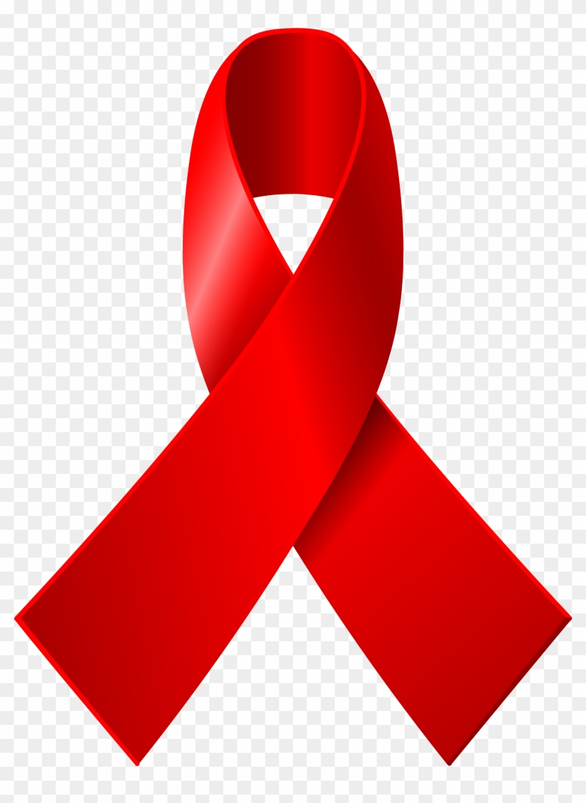 Red Awareness Ribbon Png Clip Art - Aids Awareness Ribbon Png #996318