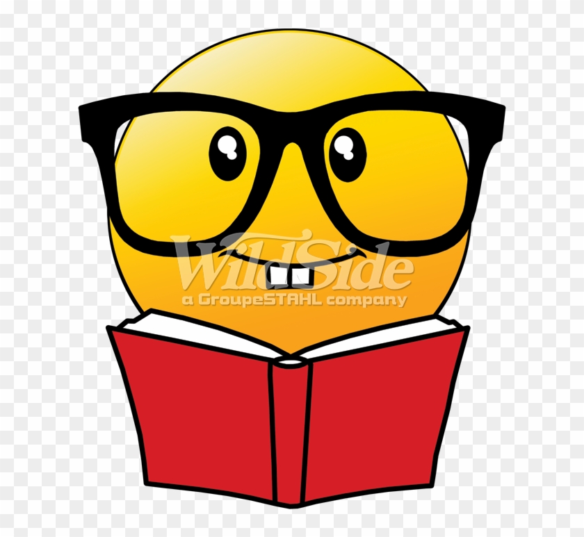 Emoji Reading Book With Glasses - Emoji Reading A Book #996481
