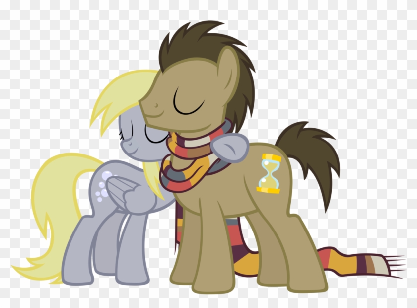 Doctor And Derpy Hugs By Bear Hug Emoticon - Derpy And The Doctor #996599