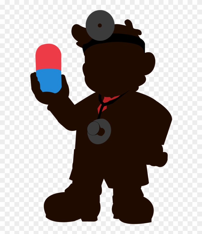 Mario, Black - Smash Bro Silhouette Png #996627