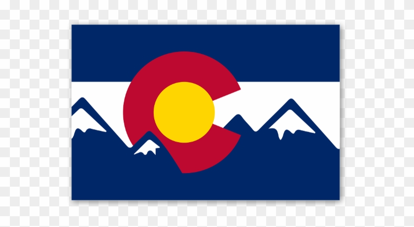 Colorado Mountain Flag Sticker - Graphic Design #996639