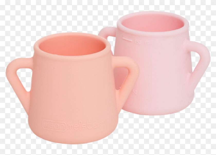 Peach & Baby Pink - Weanmeister Sippy Skillz Training Cup - Pink & #996654