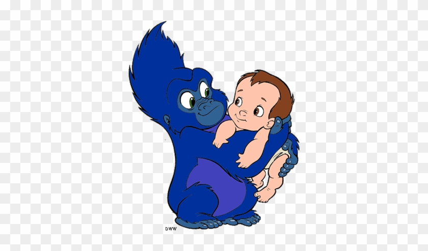 Baby Gorilla Tarzan Cartoon Clipart - Baby Gorilla Cartoon Characters #996714