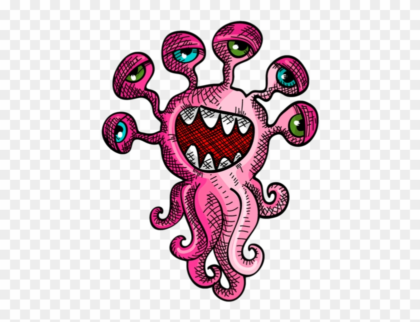 6 Eyed Scary Monster - Monster #996808