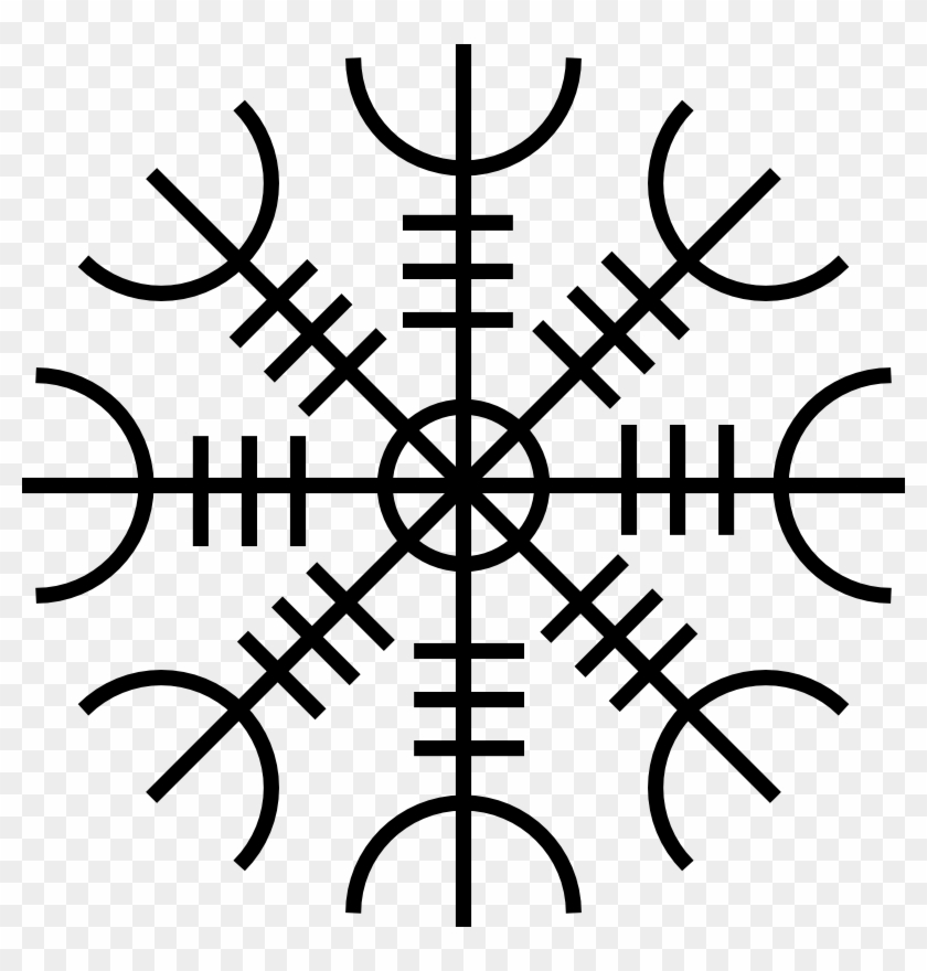 Clipart - Aegishjalmr - Helm Of Awe Vector #996812