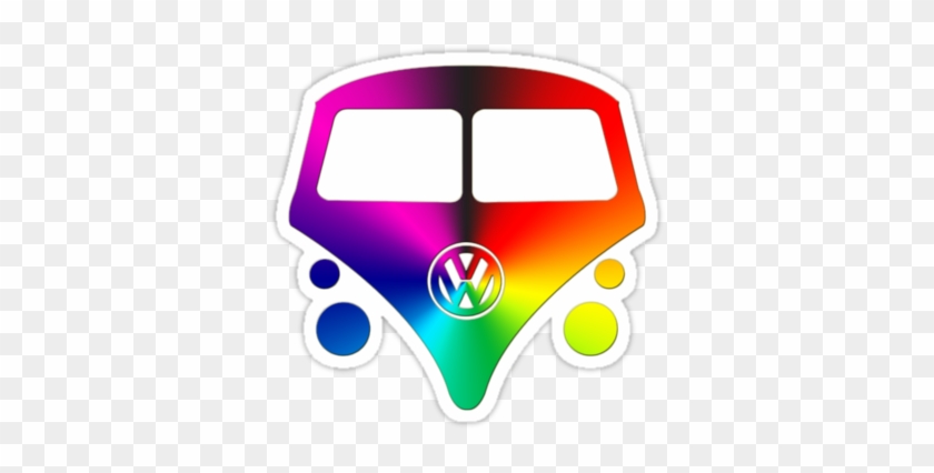 Vw Bus Hippie Sunburst By Thatstickerguy - Vw Bus #996838