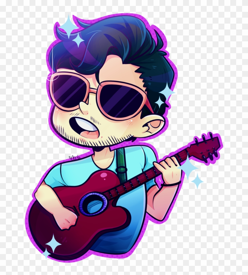 Man With No Shadow By Darkmagic-sweetheart - Chibi Playing Guitar #996976