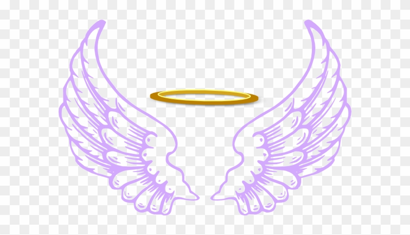 Halo Clipart Clear Background - Angel Wings And Halo #997152