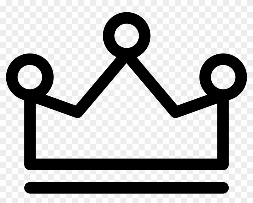 Royal Crown Outline With Three Little Balls On Top - Crown Outline Png #997198