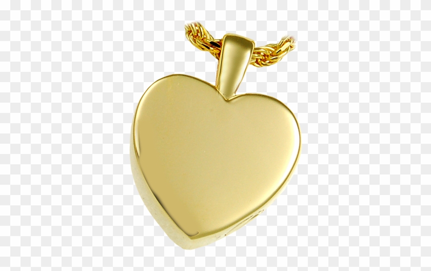 Small Wholesale Jewelry Shown In Gold Metal - Cremation Jewelry: Classic Heart, Small #997340