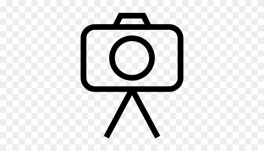 Photo And Video Camera Outline On A Tripod Vector - Video Camera Outline #997473
