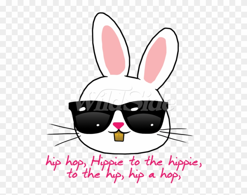 Hip Hop Bunny With Sun Glasses - T-shirt #997635