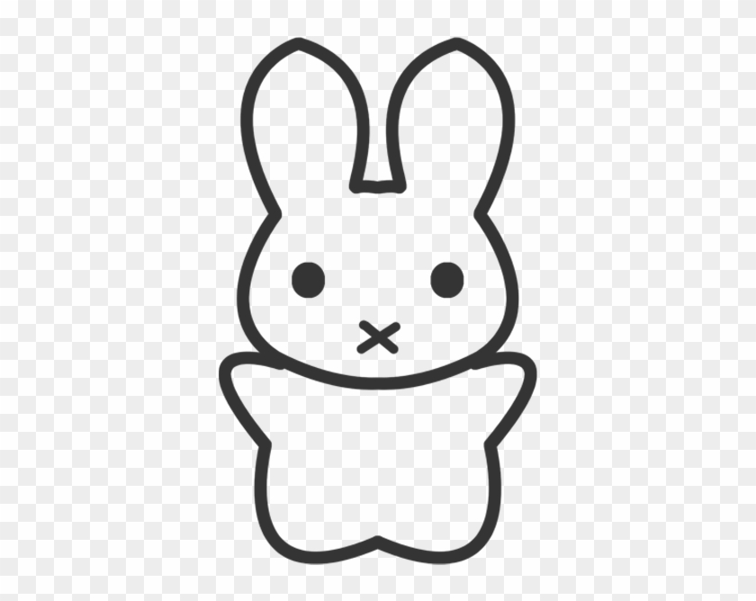 Rabbit Drawing Cartoon - Simple Cartoon Bunny - Free Transparent PNG  Clipart Images Download