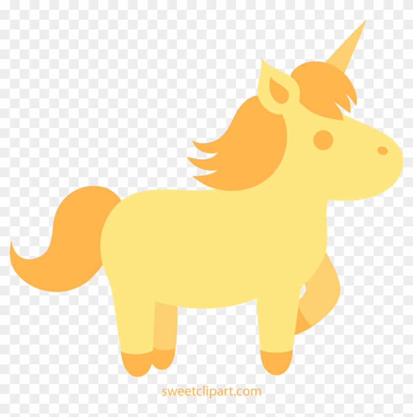 Yellow Clipart Unicorn - Clip Art Unicorn Golden #997892