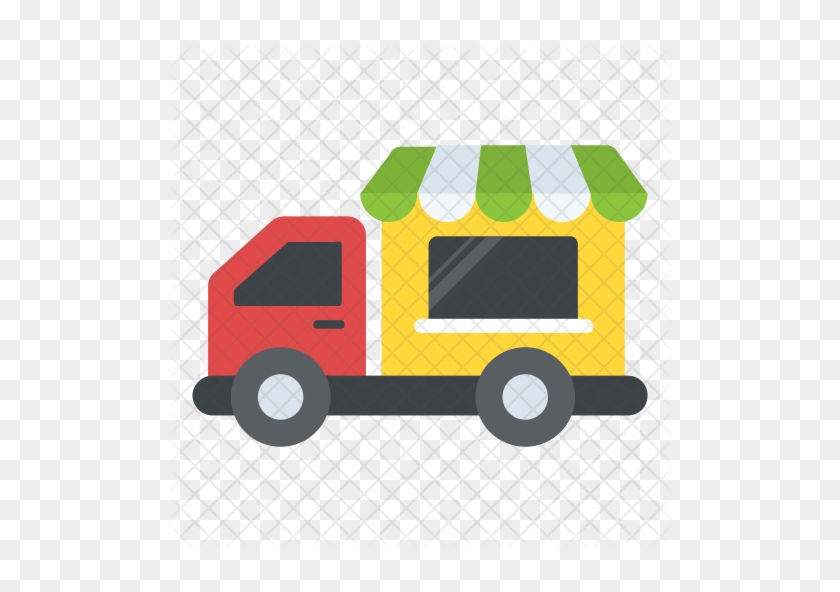 Delivery Truck And Van Simple Icons Royalty Free Vector - Food #997935