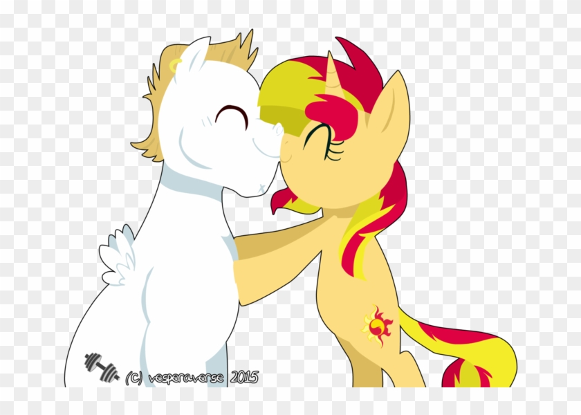 Cute, Female, Height Difference, Male, Noseboop, Pegasus, - Cartoon #997969