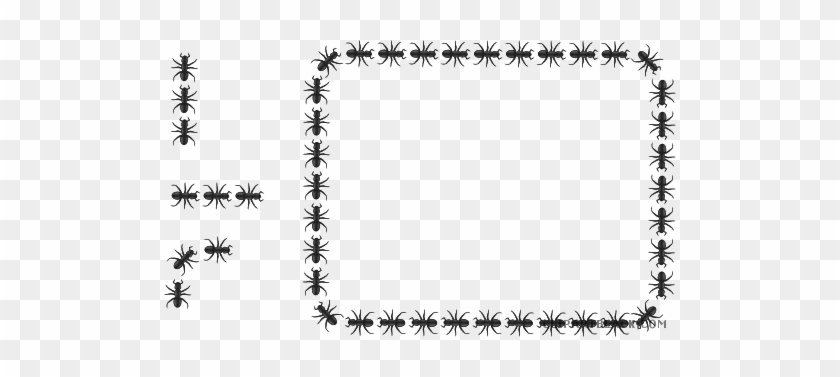 Ant Border Animal Free Black White Clipart Images Clipartblack - Ants Border Png #998015