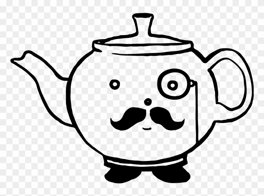 Here Is My Handlebar Mustache, Here Is My Spout - Teapot With Face Clipart #998133