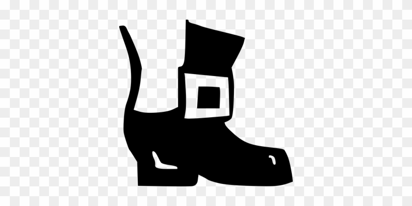 Show, Footwear, Historic, Black, Foot - Leprechaun Shoes Clip Art #998138