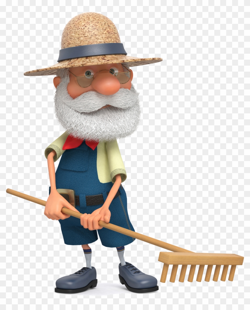 Farmer Cartoon Character Design - Man Farmer Caricature #998265