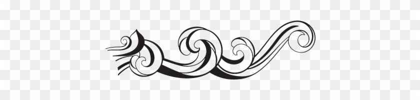 Beach Wave Motif Wall Art Decal - Wellen Tattoo #998263