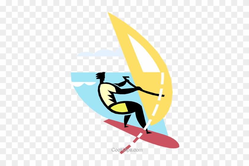 Man Wind Surfing Royalty Free Vector Clip Art Illustration - History #998598
