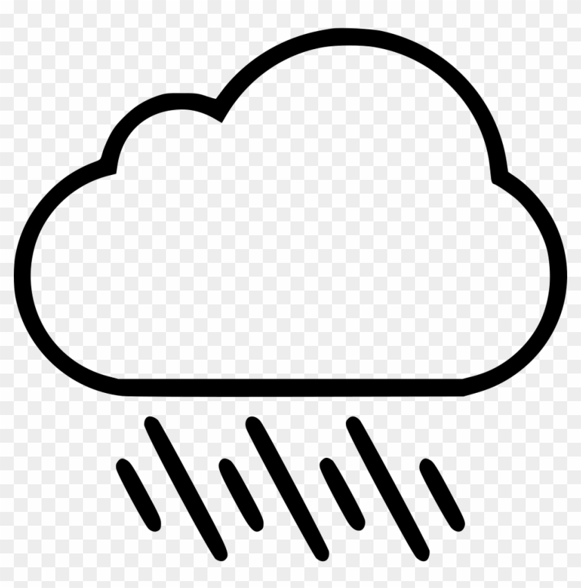 Rain Wind Cloud Comments - Basic Rain Cloud Clip Art Black And White #998607