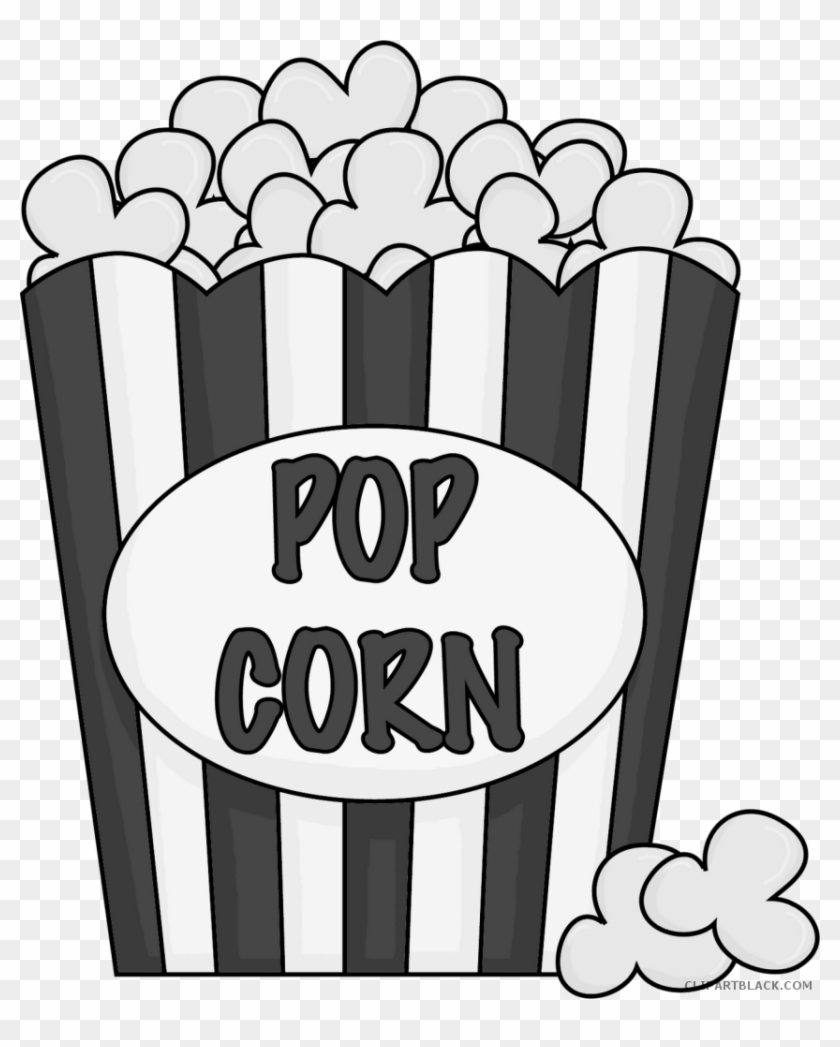Movie And Popcorn Tools Free Black White Clipart Images - Popcorn Clipart #999022