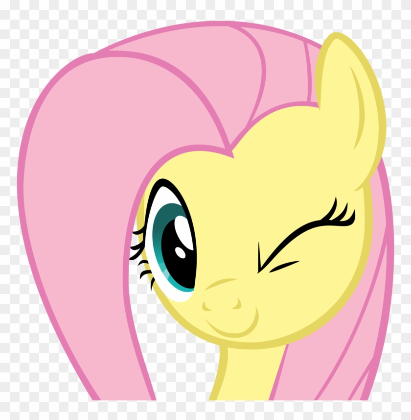 Fluttershy Pony Twilight Sparkle Wink Deviantart - My Little Pony Fluttershy Face #999081