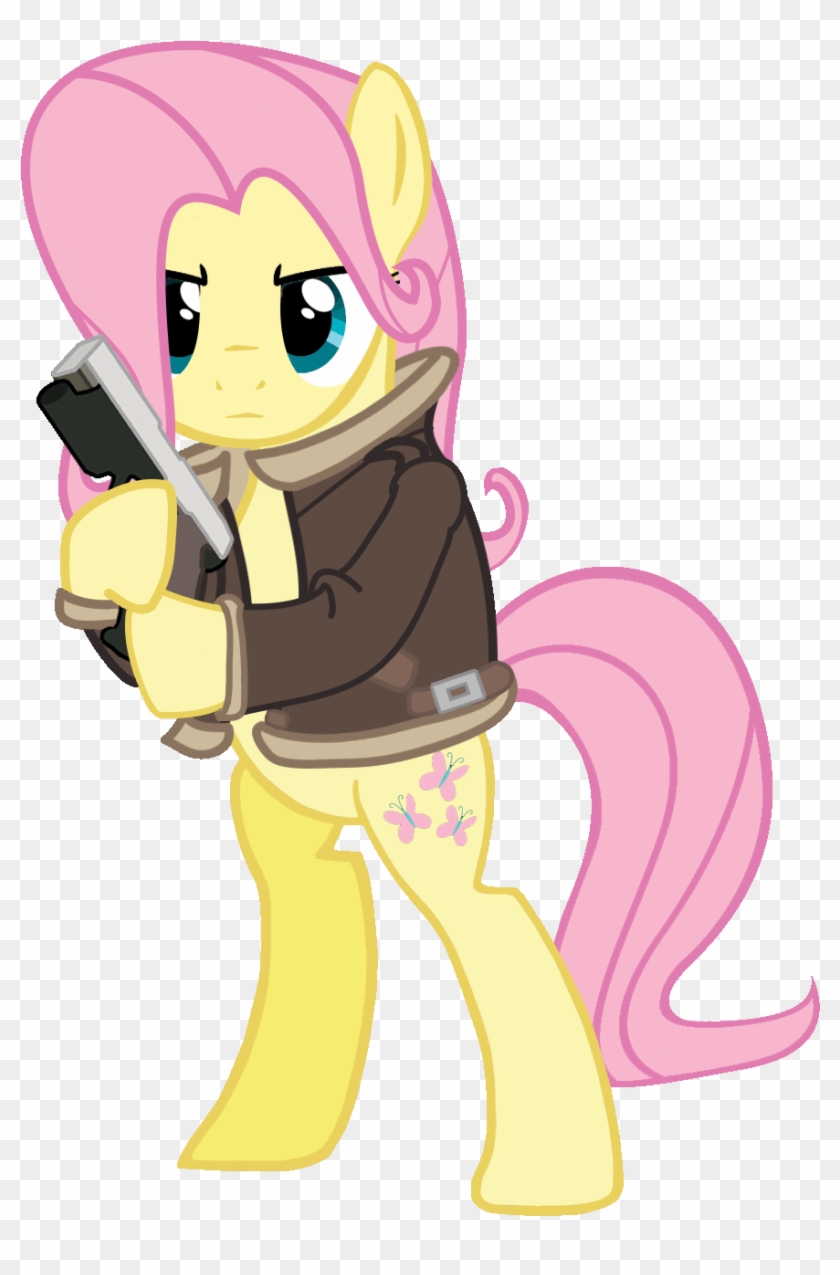 Cosplay, Crossover, Fluttershy, Gun, Leon S - My Little Pony Leon S Kennedy #999086