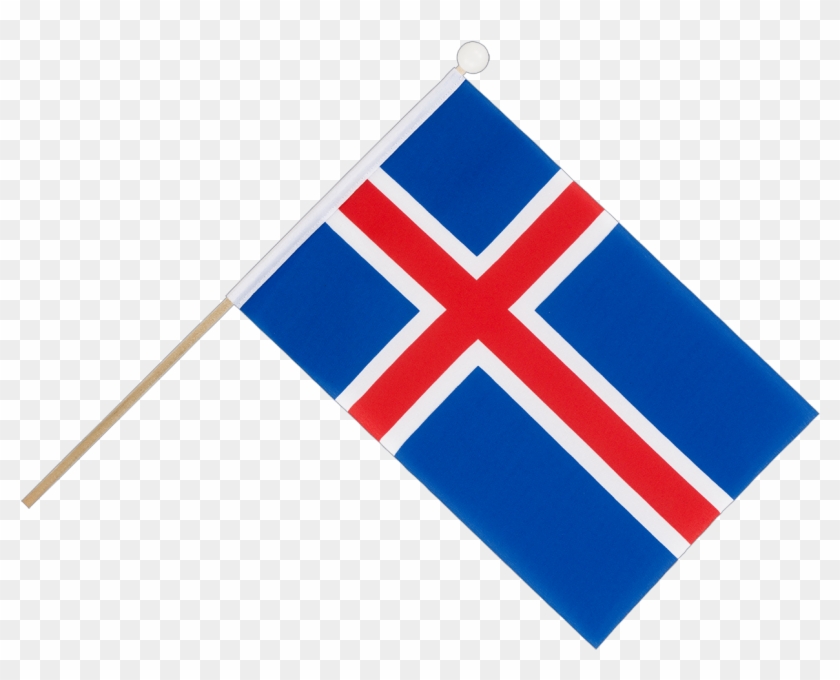 Hand Waving Flag 6x9" - Iceland And Norway Flag #999190