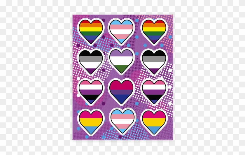 With This Heart Design Made From The Gay, Transgender, - Sexuality Pride Flag Sticker: Funny Gay Pride T-shirts #999439