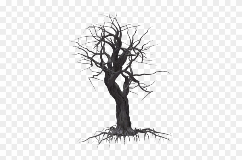 Spooky Tree Clipart - Creepy Tree Transparent Background #999493