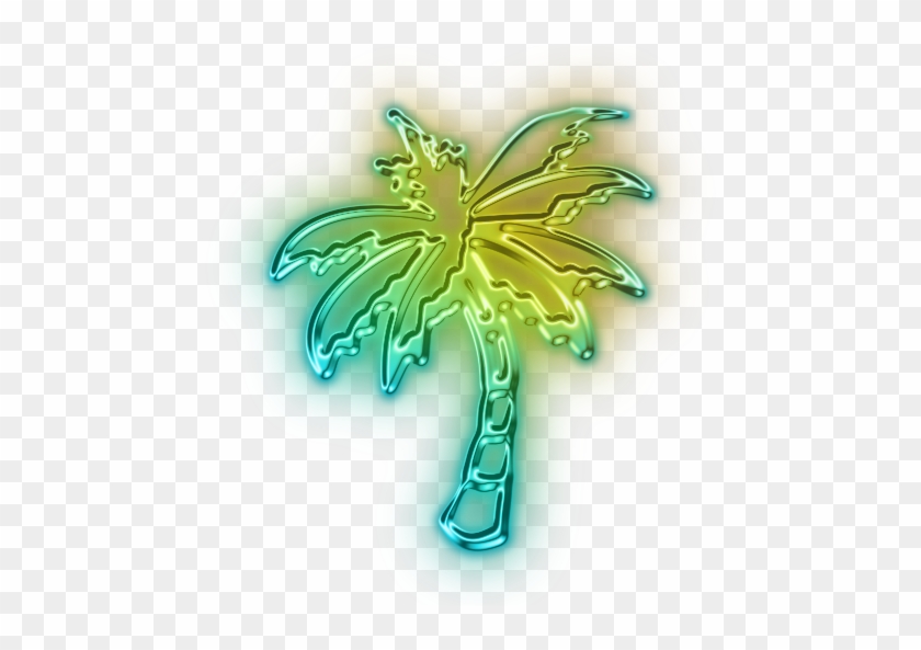 Palm Tree Clipart Neon - Neon Palm Tree Png #999675