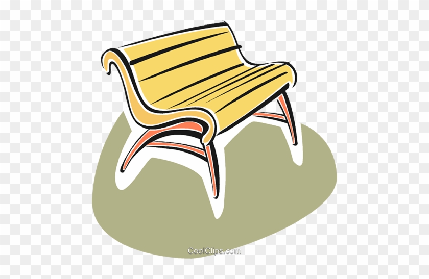 Park Bench Royalty Free Vector Clip Art Illustration - Bench #999836