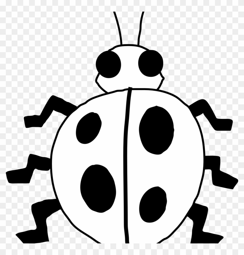 Garden Clipart Black And White Clipart Panda Free Clipart - Lady Bug Black And White #999869